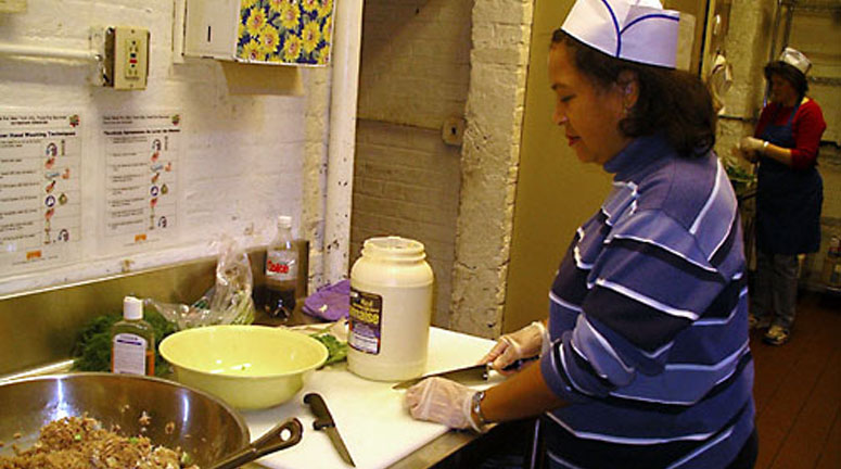 Lady in kitchen